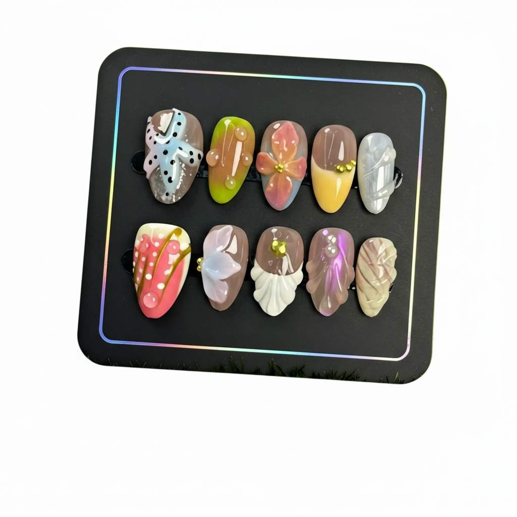 Hand Painted Custom Press On Nails